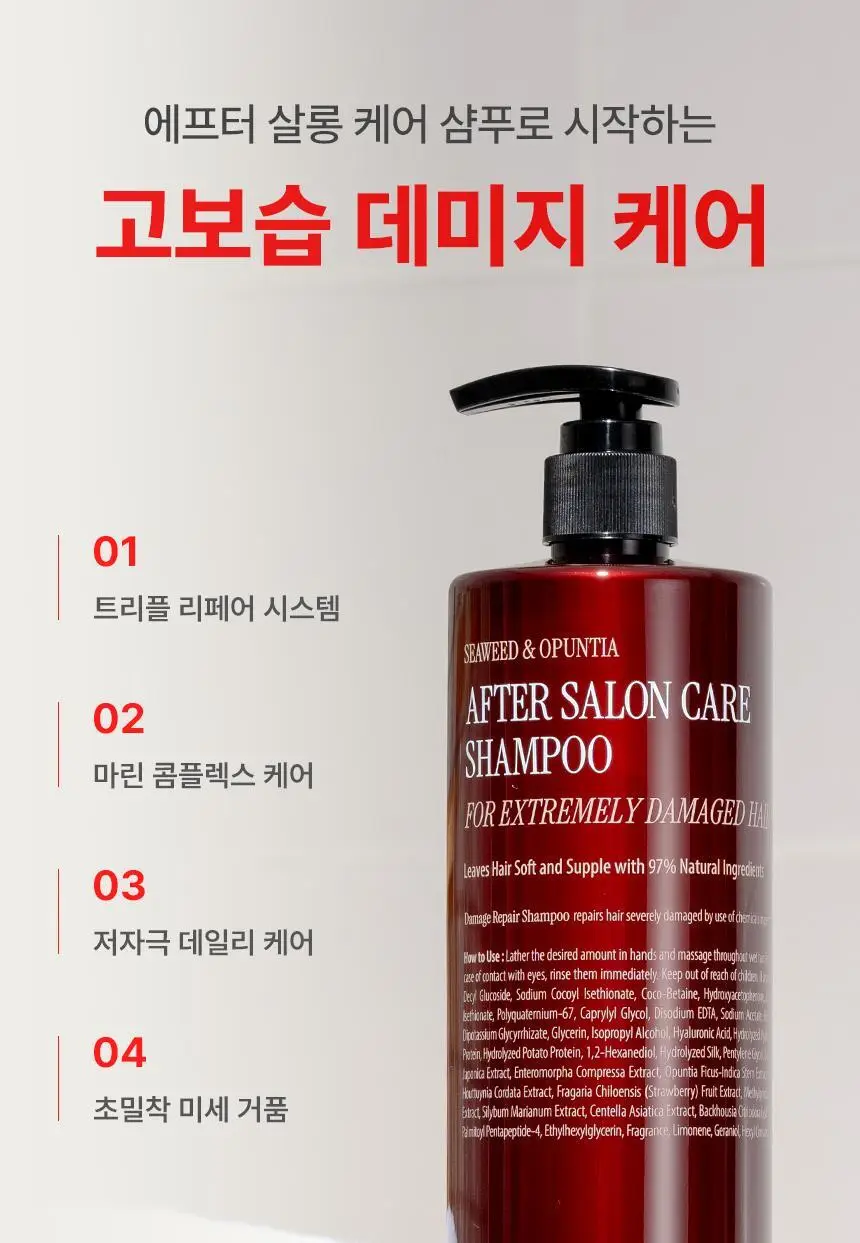 [한정기획] 커리쉴 에프터 살롱 케어 샴푸 500ml기획(+트리트먼트 100ml 증정) 상세페이지 13